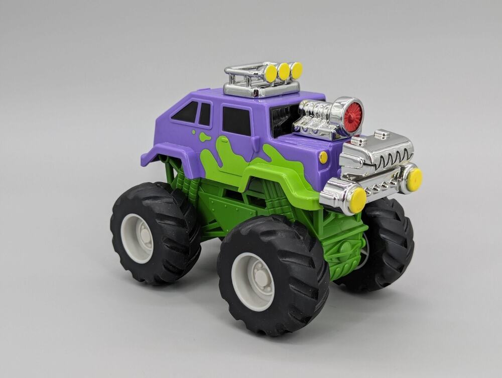 Lakeshore Learning Snap & Design Purple & Green Monster Truck Pull Back & Go Toy